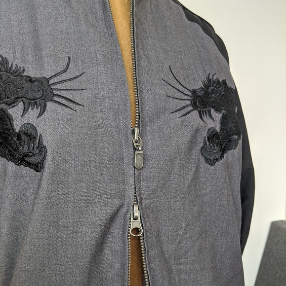 Black & Grey Bomber with Tiger - Picture 6 of 9